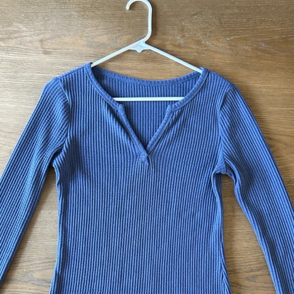 Ribbed Long Sleeve Top